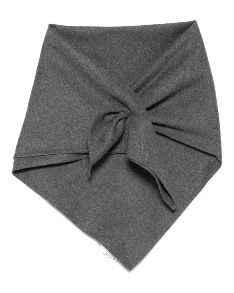Carven Schal mit Knotendetail - Grau Grau