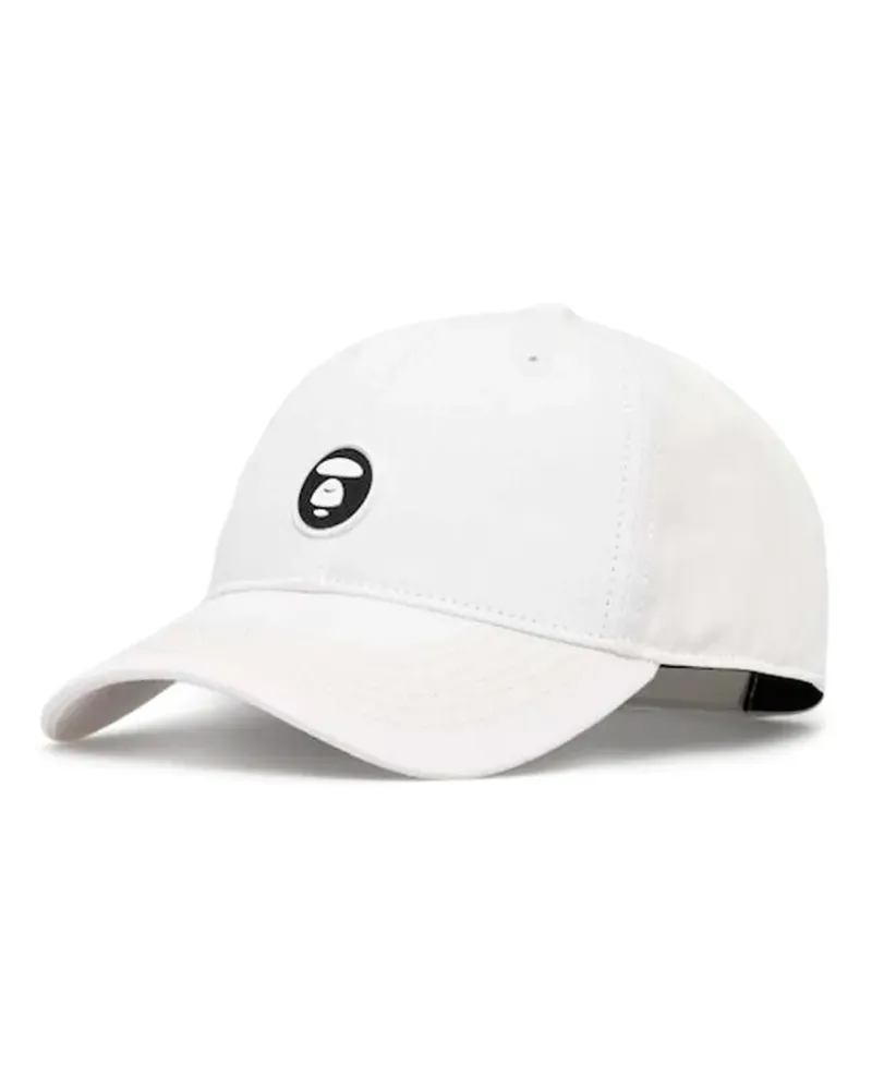 BAPE logo-patch cap - Weiß Weiß