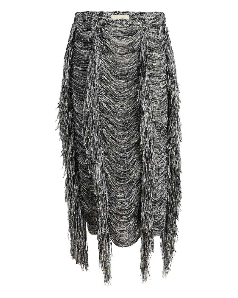 KHAITE asymmetrische Fransen - Schwarz Schwarz