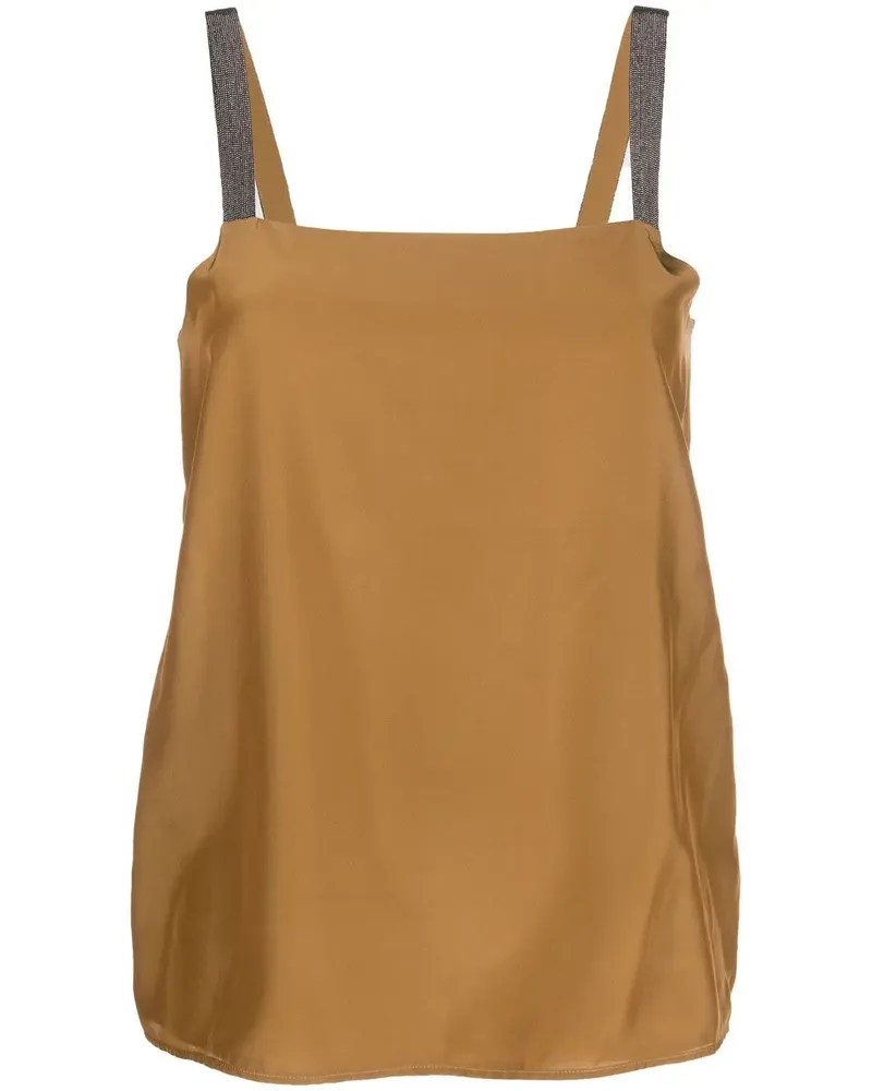 Fabiana Filippi Metallisches Top - Braun Braun