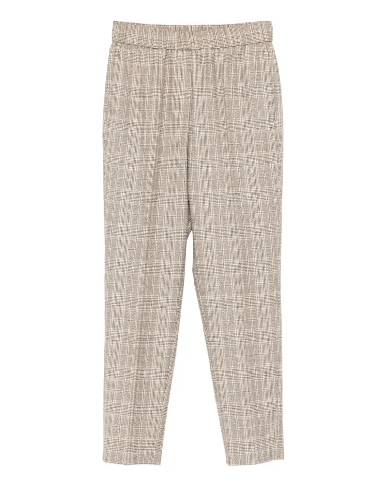 Peserico Karierte Hose mit Stretchbund - Nude Nude