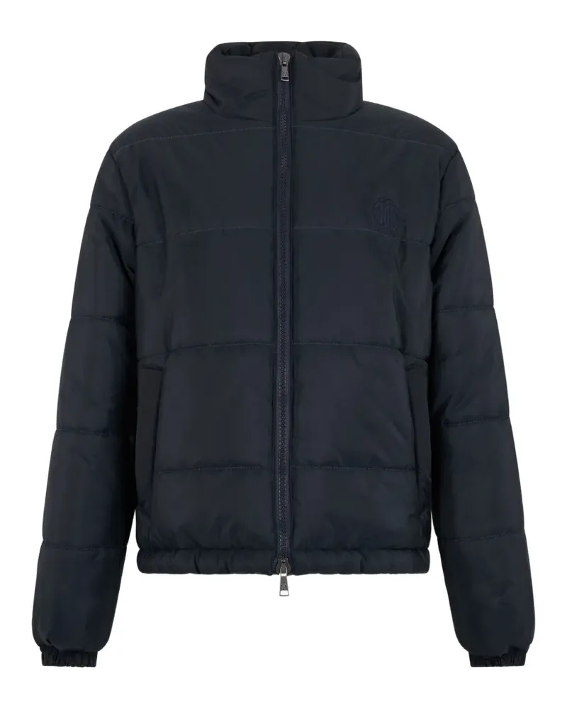 Roberto Cavalli quilted logo-embroidered jacket - Blau Blau