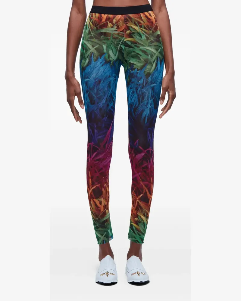 Osklen Leggings mit Feder-Print - Orange Orange