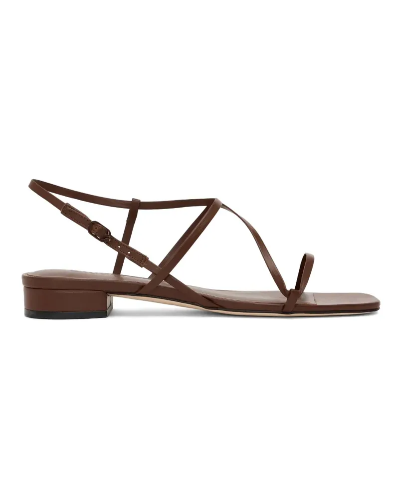 Studio Amelia Flache Bias Sandalen - Braun Braun