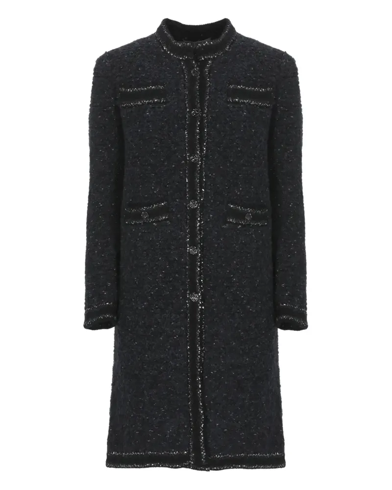 D.EXTERIOR sequin-embellishment coat - Schwarz Schwarz