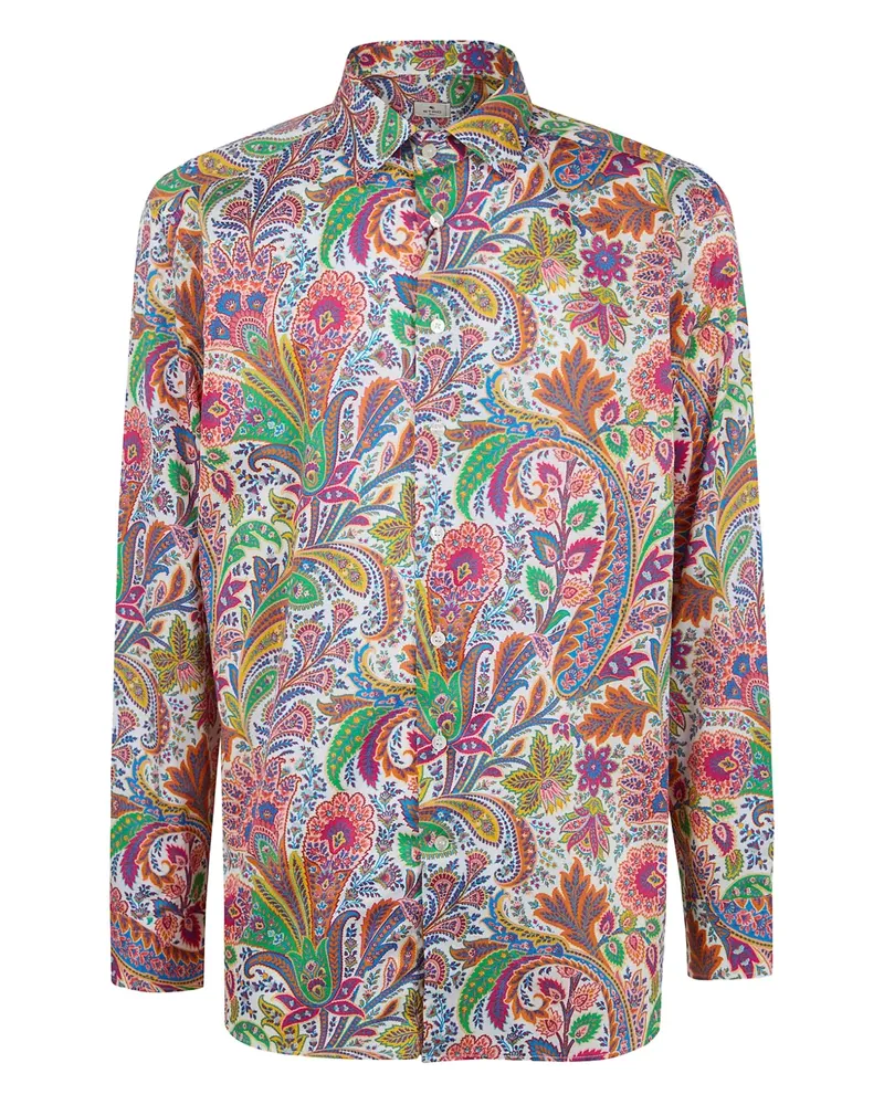 Etro paisley-print long-sleeve shirt - Weiß Weiß
