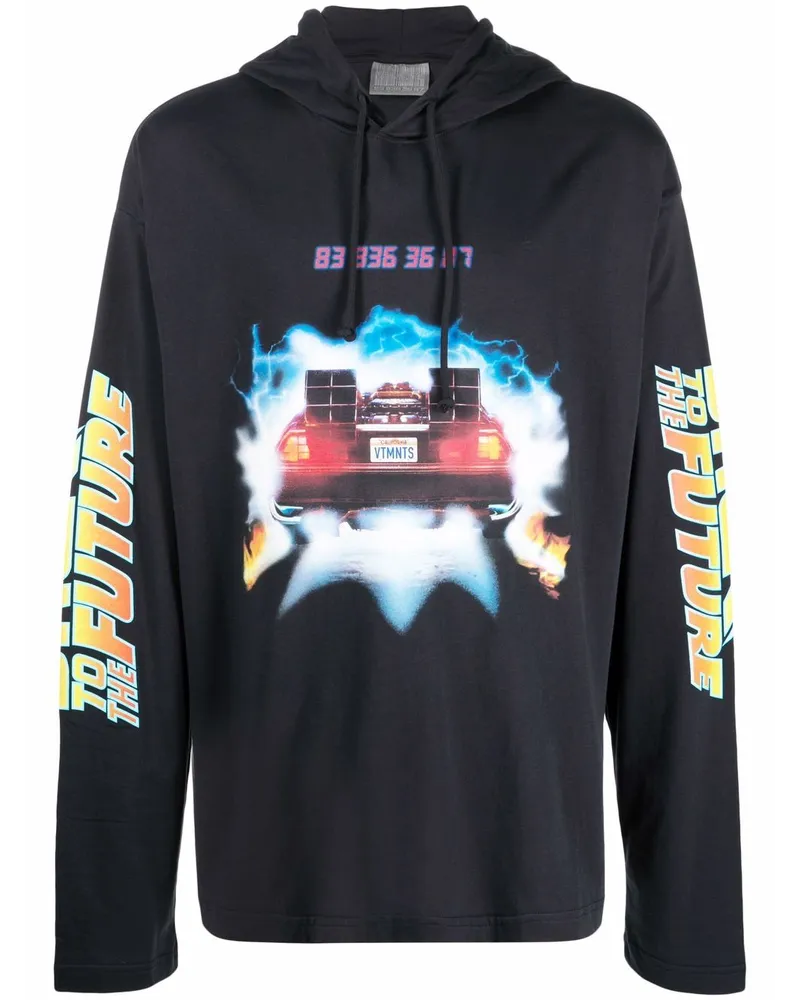 VTMNTS Hoodie mit Back to the Future-Print Blau