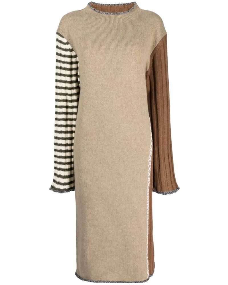 YANYAN KNITS Langärmeliges Midikleid - Braun Braun