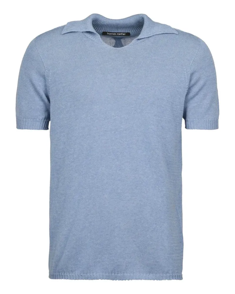Hannes Roether fine-knit short-sleeve T-shirt - Blau Blau
