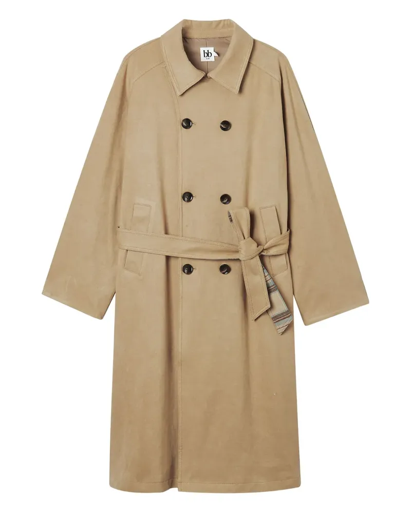 b+ab double-breasted belted coat - Nude Nude