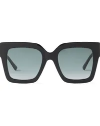 Jimmy Choo Eckige Edna Sonnenbrille Schwarz