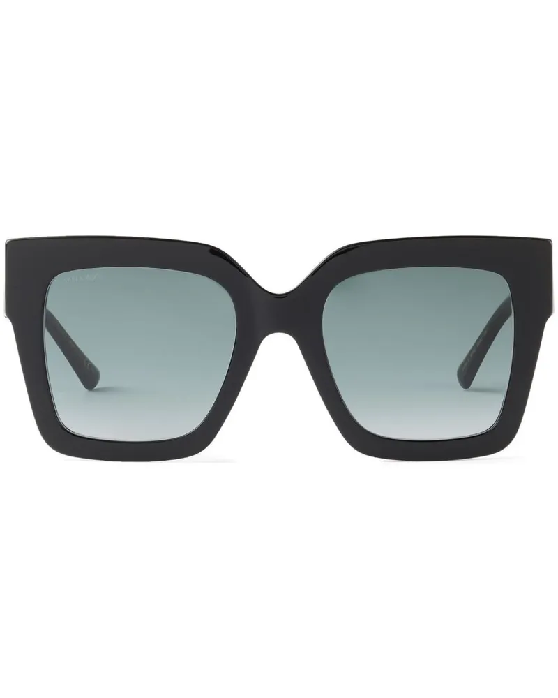 Jimmy Choo Eckige Edna Sonnenbrille - Schwarz Schwarz