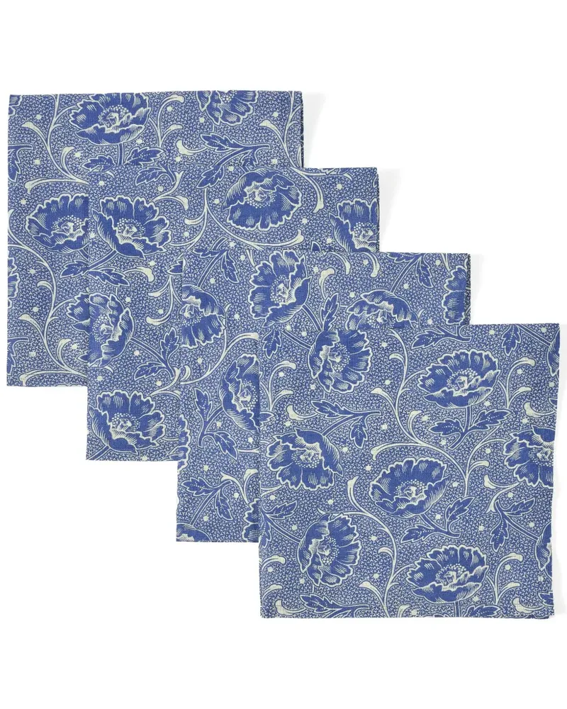 CABANA Toscana Servietten aus Leinen (4er-Set) - Blau Blau