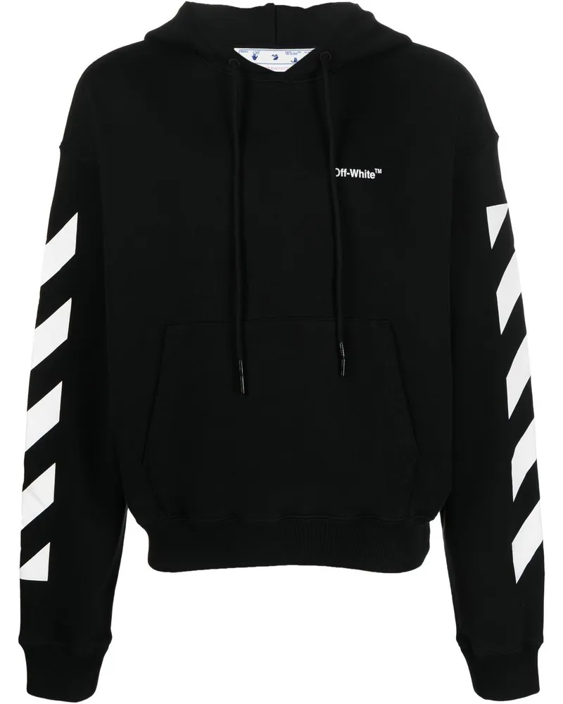 OFF-WHITE Hoodie mit Kordelzug - Schwarz Schwarz