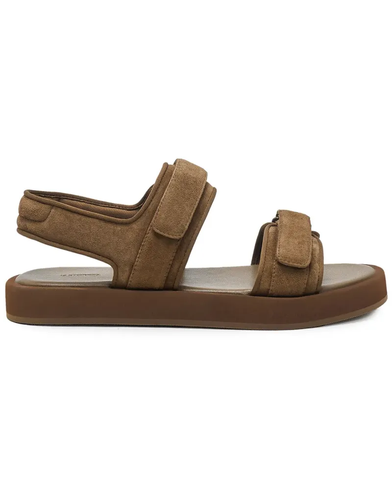 12 STOREEZ Sandalen aus Wildleder - Braun Braun