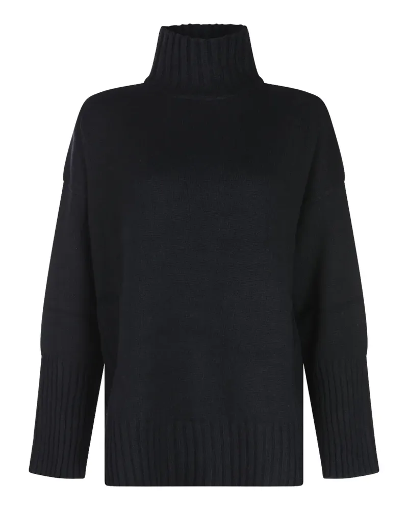 Antonelli Firenze Gerippter Rollkragenpullover - Schwarz Schwarz