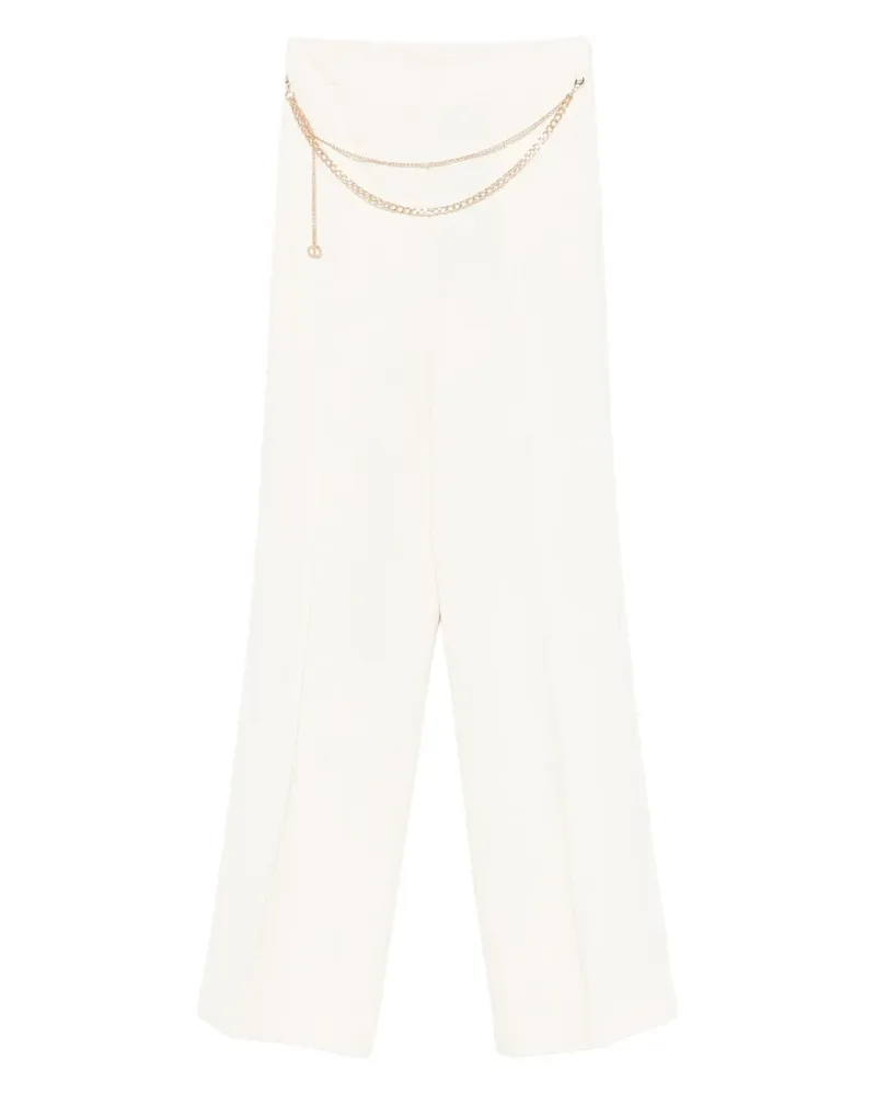 Twin-Set Hose mit Zierkette - Nude Nude
