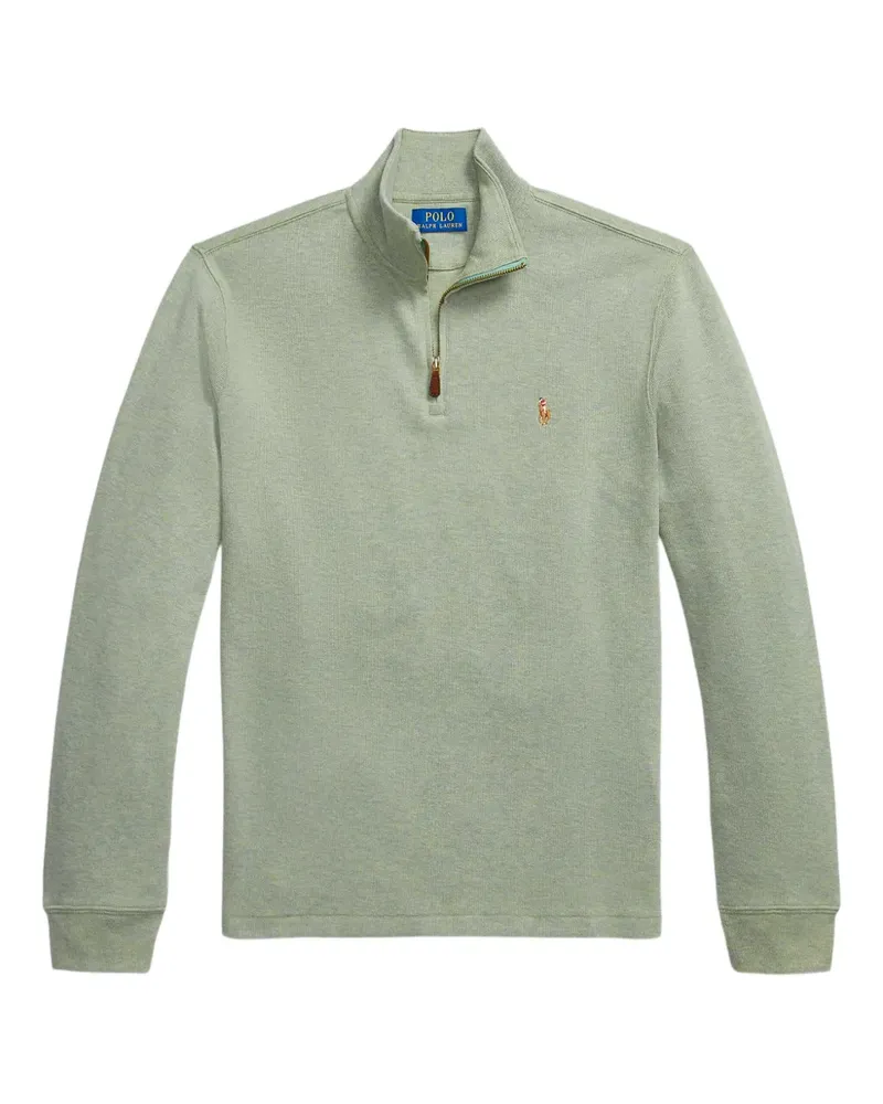 Ralph Lauren Estate-Rib Sweatshirt mit Viertelreißverschluss - Grün Grün