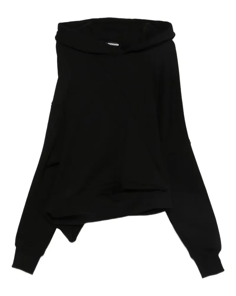 Junya Watanabe Asymmetrischer Hoodie - Schwarz Schwarz