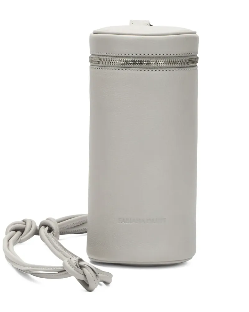 Fabiana Filippi zip-top leather bucket bag - Grau Grau