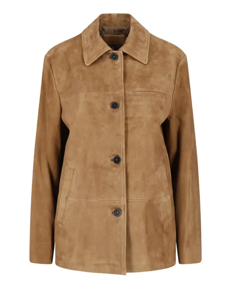 LOW CLASSIC suede leather jacket - Braun Braun