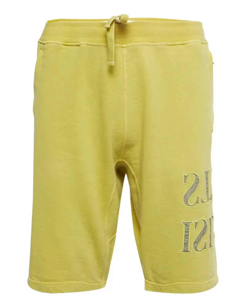 Stone Island embroidered drawstring shorts - Gelb Gelb