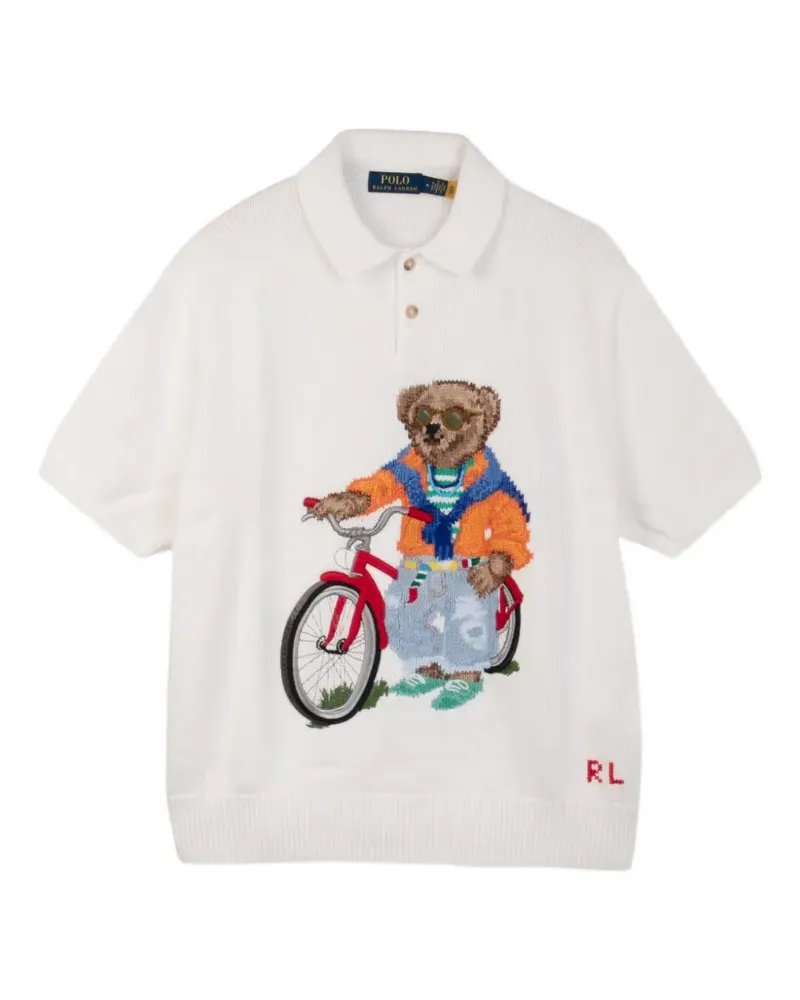 Ralph Lauren Polo Bear knitted polo shirt - Weiß Weiß