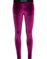 Tom Ford Leggings mit Logo-Bund Violett