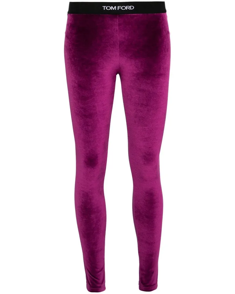 Tom Ford Leggings mit Logo-Bund - Violett Violett
