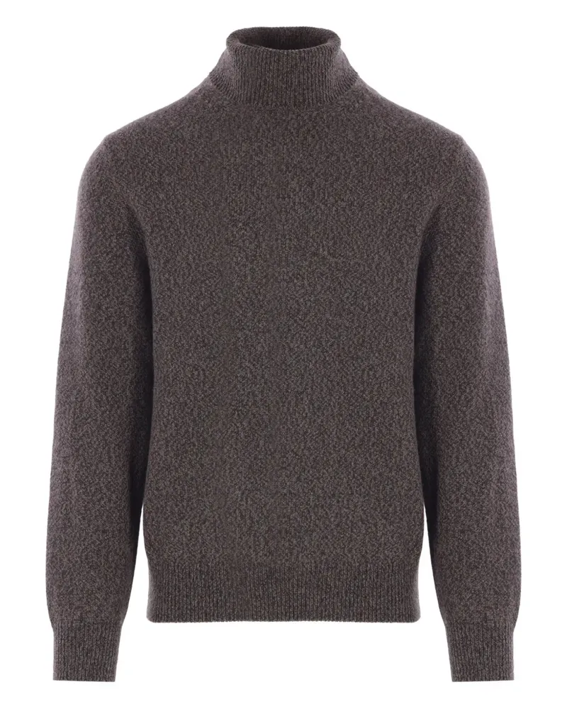 AGNONA Kaschmirpullover mit Stehkragen - Braun Braun