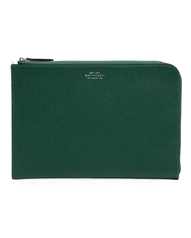 Smythson Schmale Clutch - Grün Grün