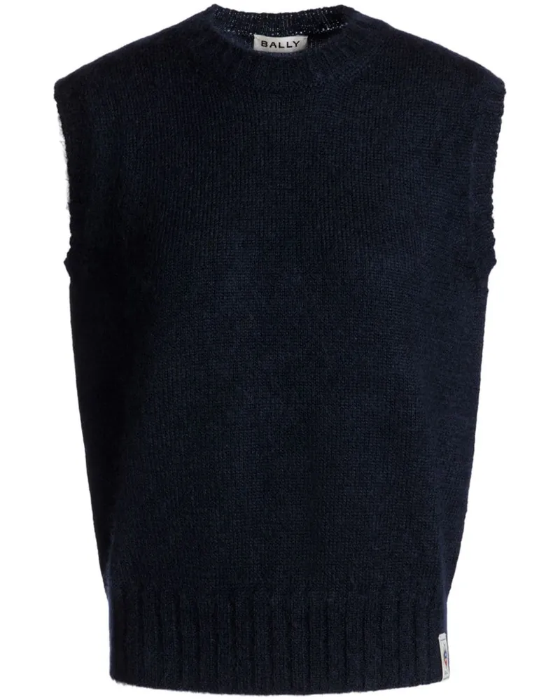 Bally Strickoberteil mit Logo-Patch - Blau Blau