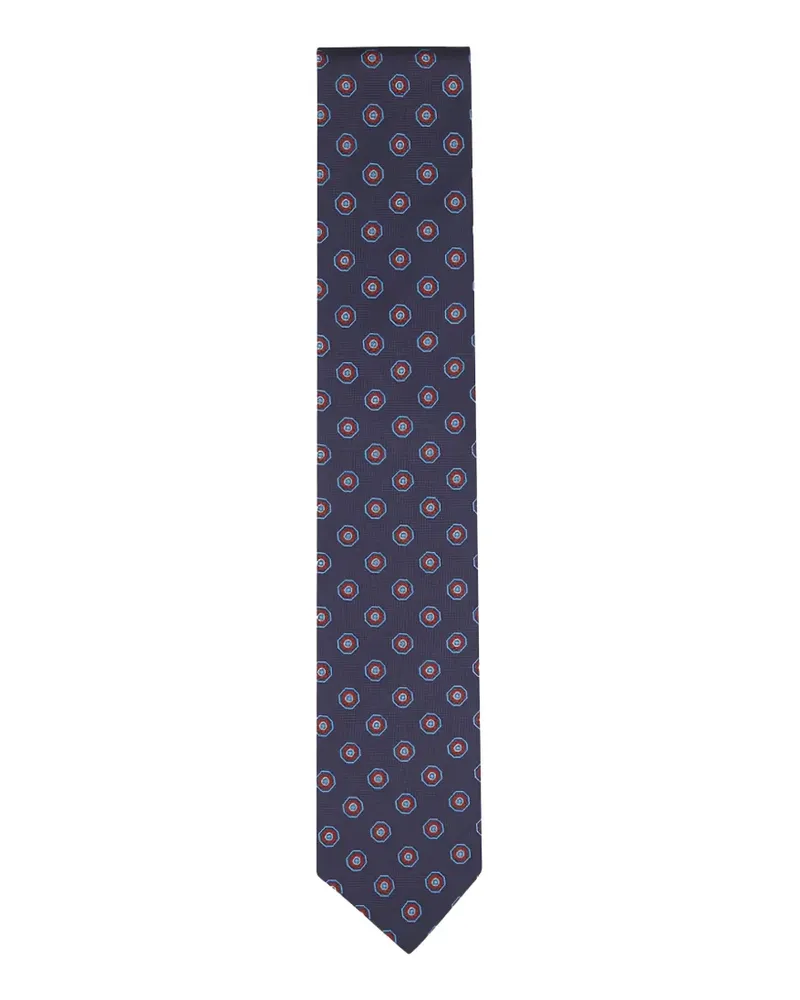 Canali Seidenkrawatte mit geometrischem Print - Grau Grau