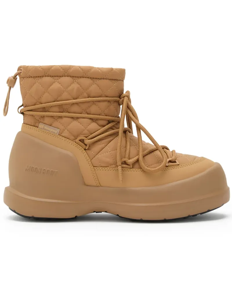 Moon Boot Gesteppte Mezzaluna Stiefel - Nude Nude