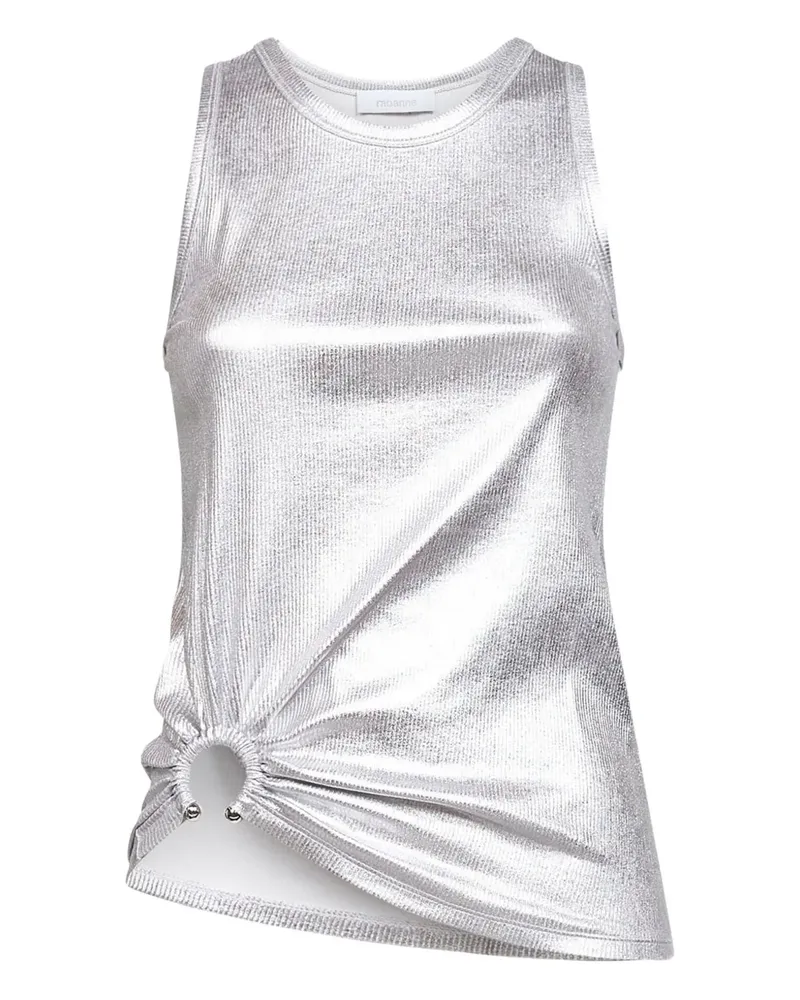 Paco Rabanne Top mit asymmetrischem Saum - Silber Silber