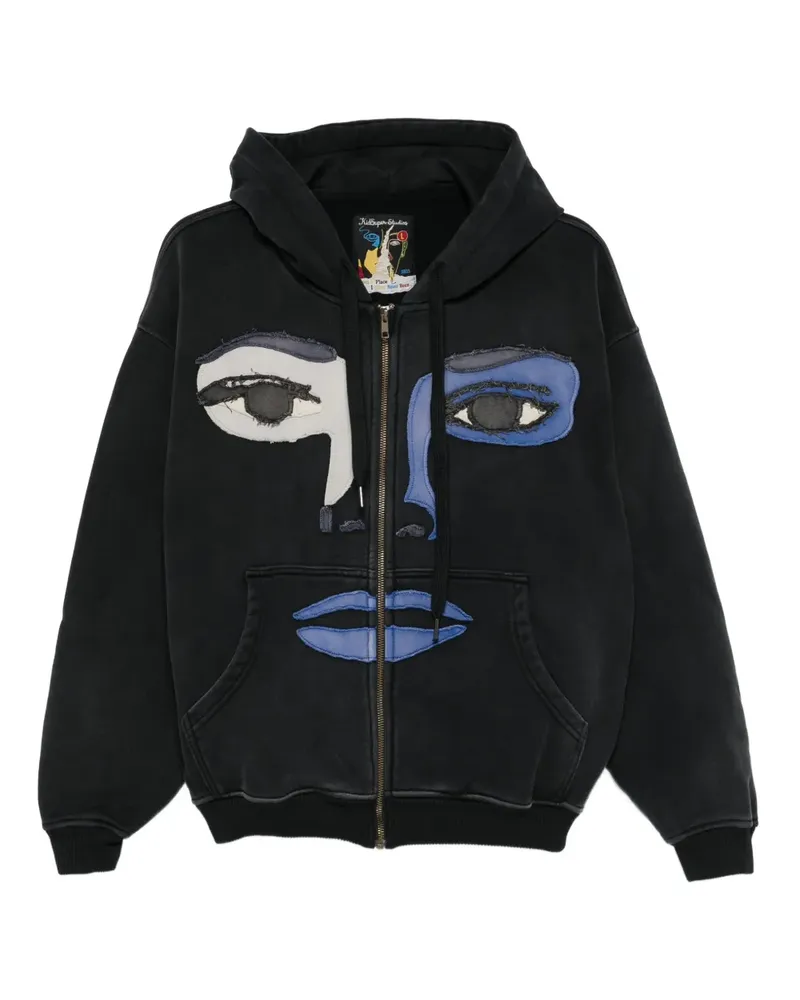 KidSuper Kapuzenjacke mit Applikation - Schwarz Schwarz