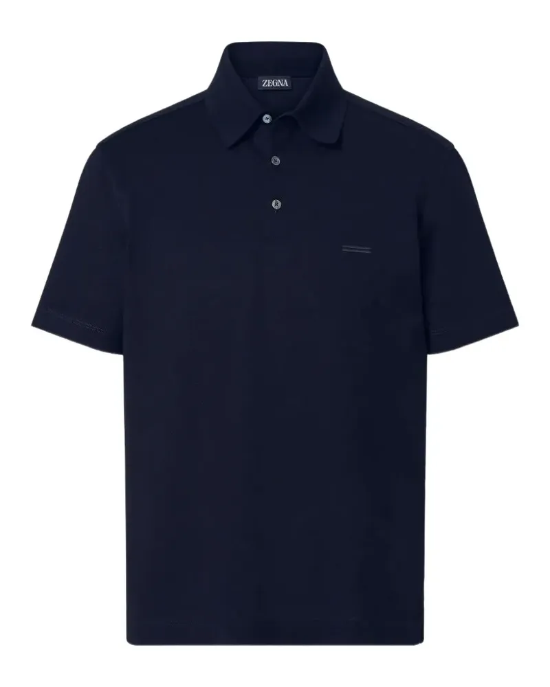 Ermenegildo Zegna buttoned polo shirt - Blau Blau