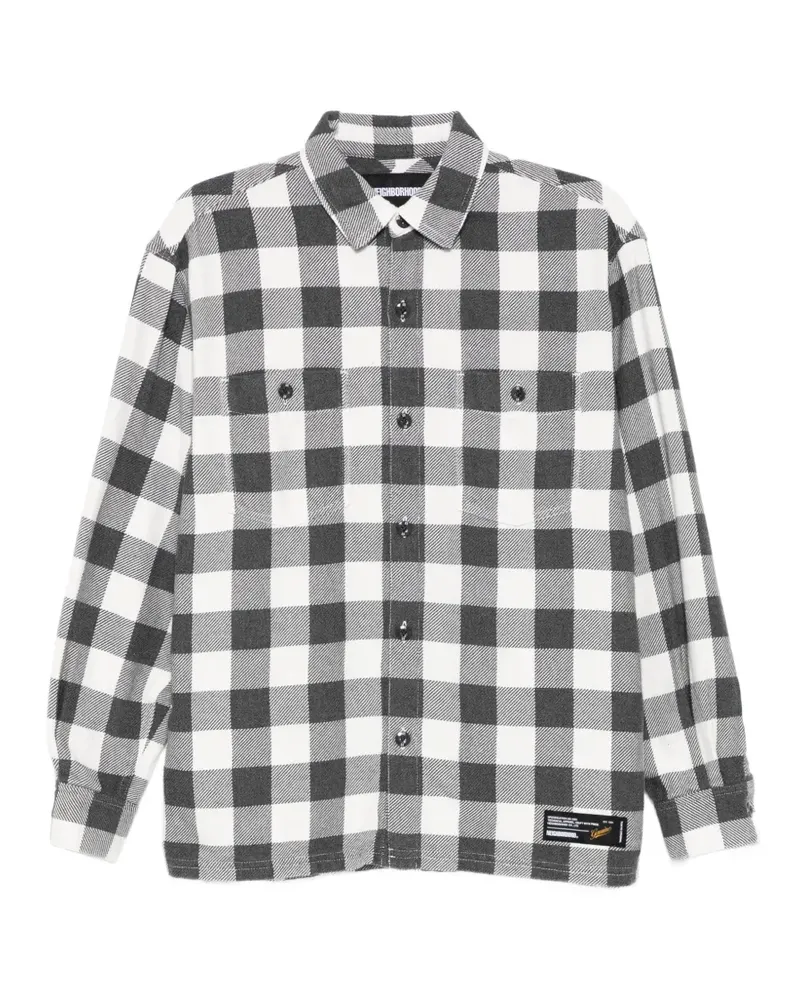 Neighborhood Kariertes Hemd - Weiß Weiß