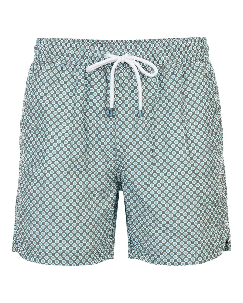 Fedeli geometric-print swim shorts - Grün Grün