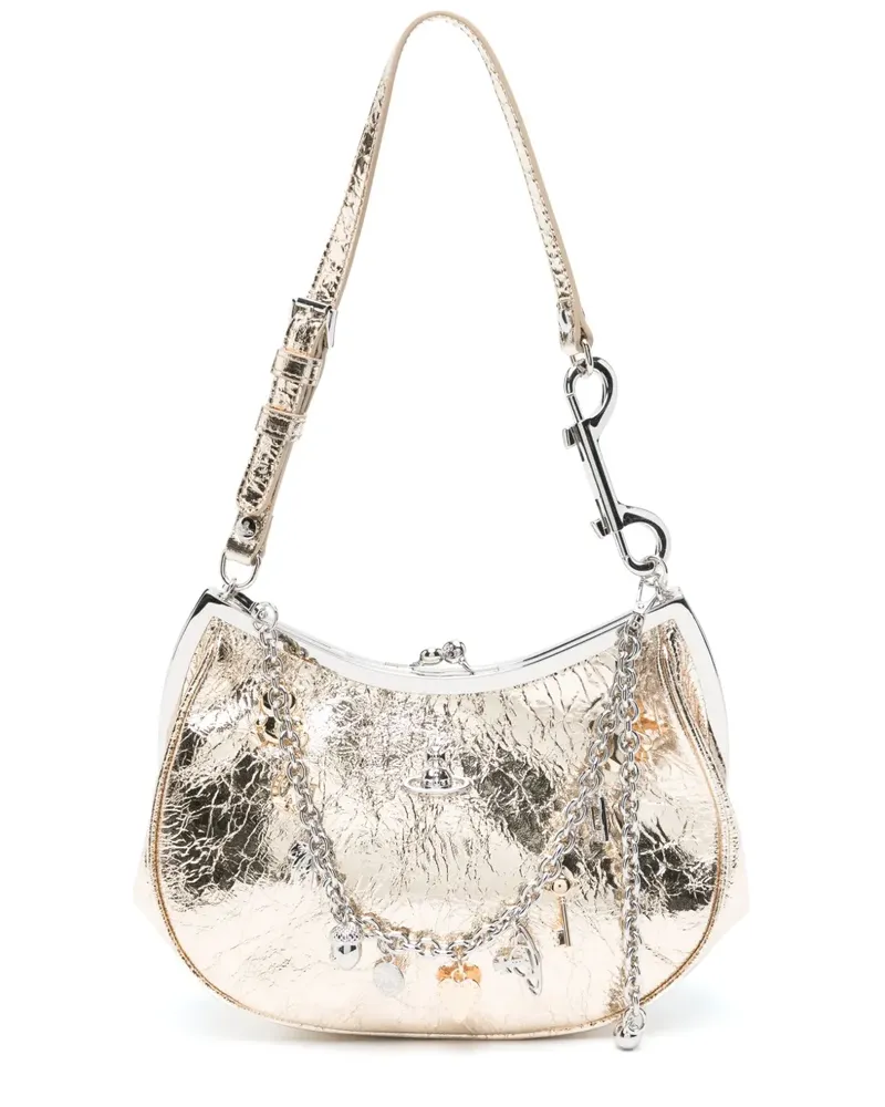 Vivienne Westwood Charm Frame Schultertasche - Gold Gold