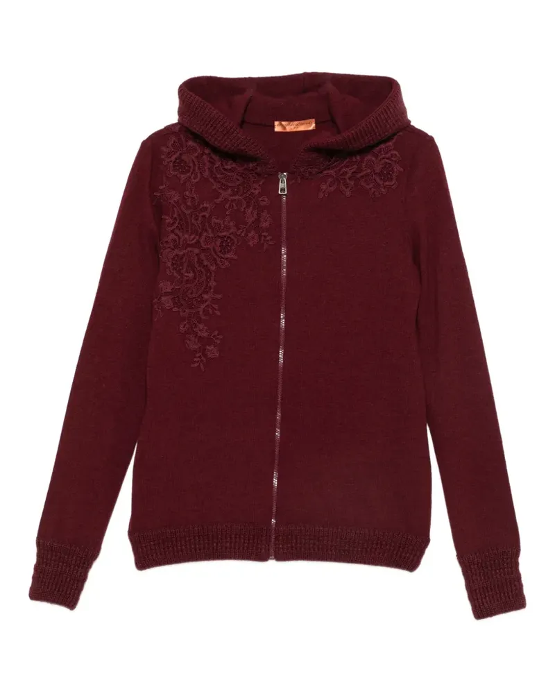 Ermanno Scervino Bestickte Kapuzenjacke - Rot Rot