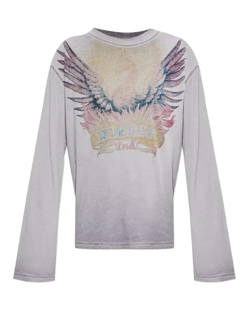 Diesel T-Hilary-LS T-Shirt - Violett Violett