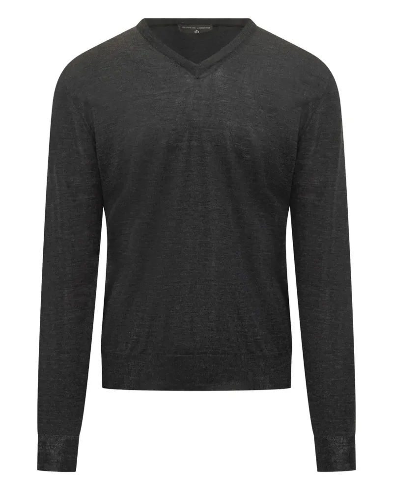 Filippo de Laurentiis Pullover mit V-Ausschnitt - Grau Grau