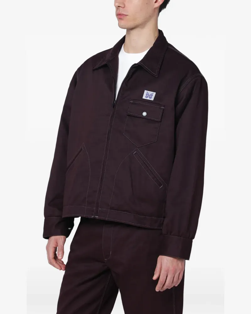 NEEDLES Hemdjacke mit Reißverschluss - Violett Violett
