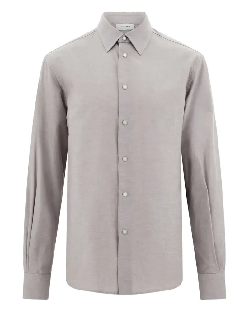 Ferragamo Hemd mit Druckknöpfen - Grau Grau