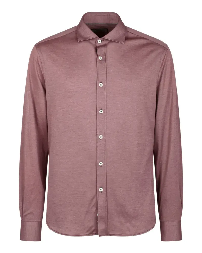 Canali Piqué-Hemd - Rosa Rosa