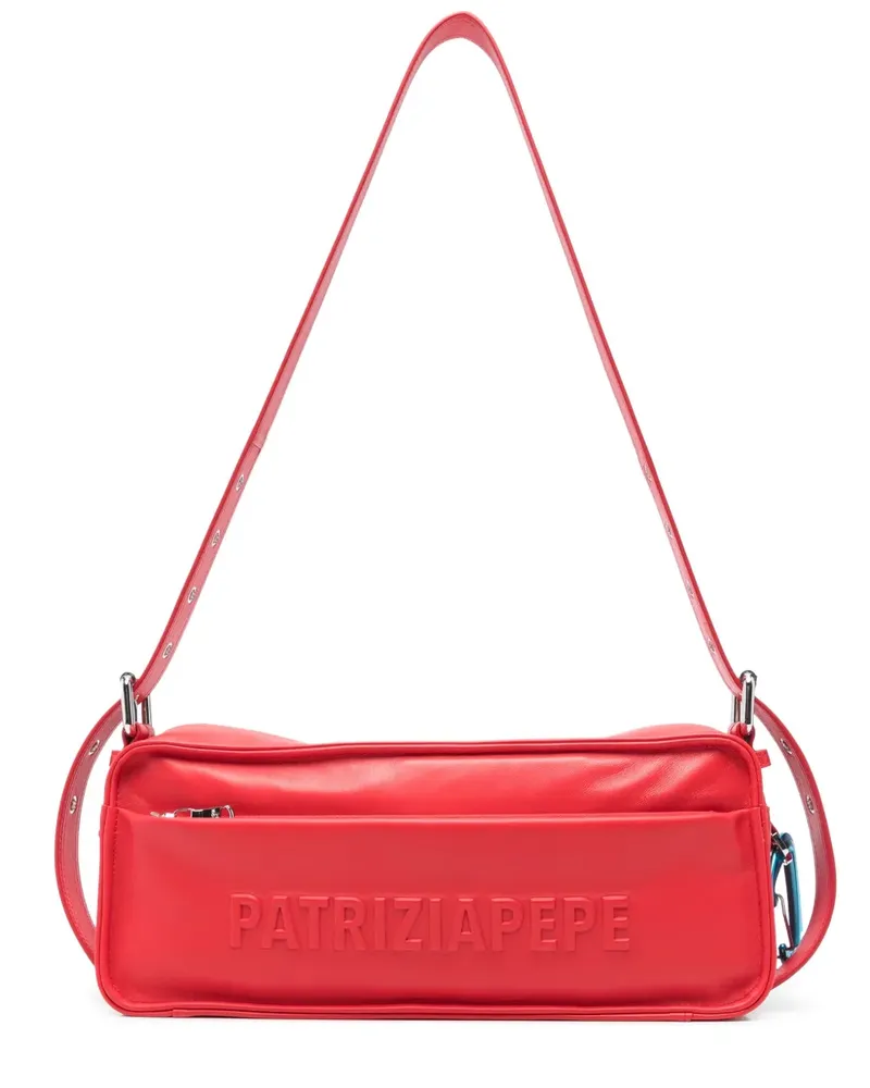 Patrizia Pepe Schultertasche mit Logo-Prägung - Rot Rot