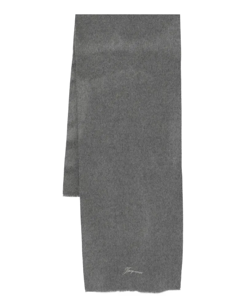 Jacquemus Schal mit Logo-Stickerei - Grau Grau