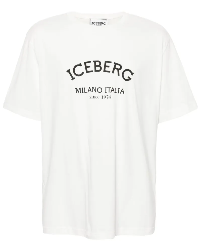 Iceberg T-Shirt mit Logo-Print Weiß