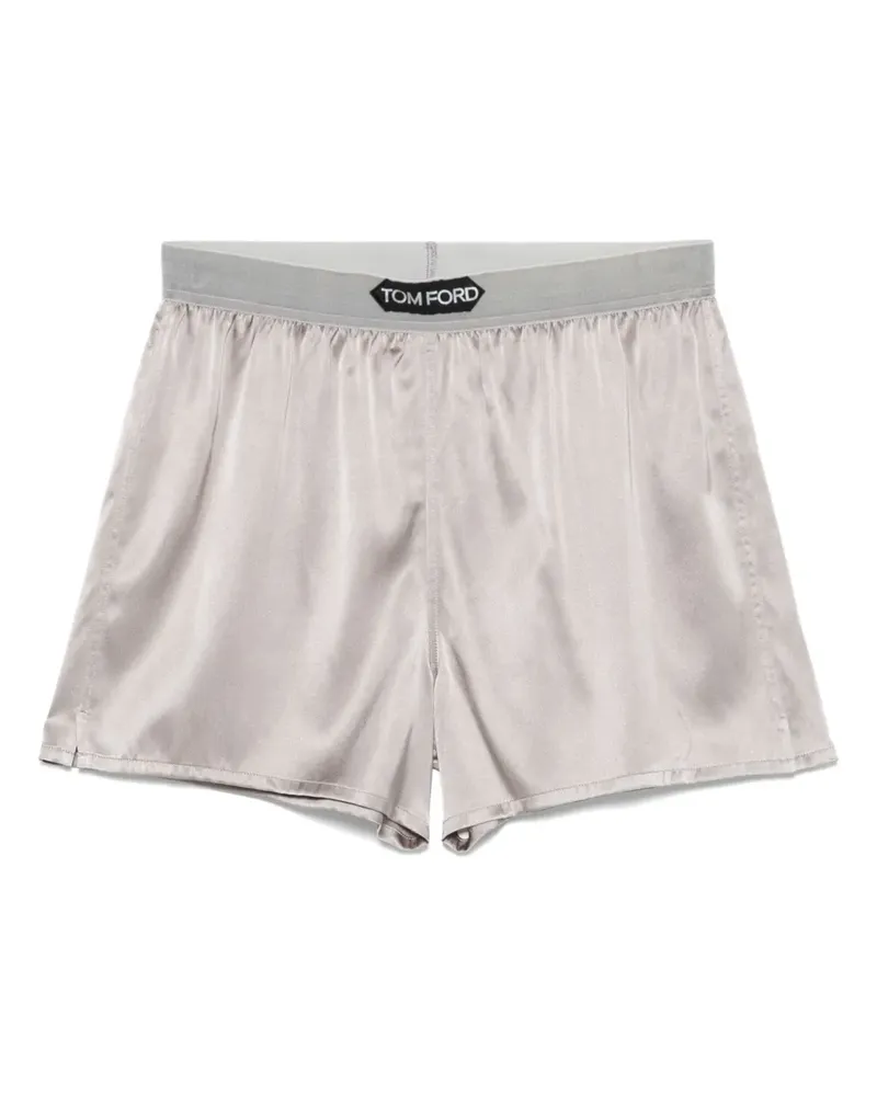 Tom Ford Shorts mit Logo-Bund - Grau Grau